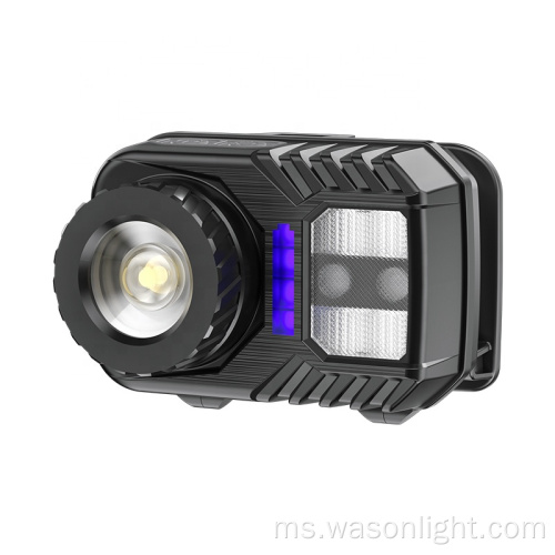 2023 Ketibaan Baru Tangan Cemerlang Tangan Percuma Percuma LED Headlamp Wide Beam Zoomable Ultra Bright Head Obor Lampu suluh untuk Berkhemah